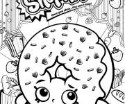 Coloriage D'lish Donut rigolo de Shopkins