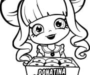 Coloriage Donatina de shopkins Shoppies