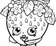 Coloriage Fraise Kiss de Shopkin de saison 1