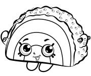 Coloriage G&acirc;teau aux bouch&eacute;es arc-en-ciel Shopkins saison 1
