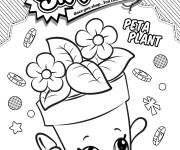 Coloriage La plante Peta de dessin anim&eacute; Shopkins