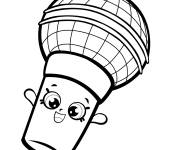 Coloriage Microphone de Shopkins