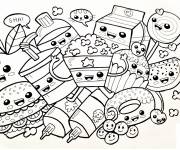 Coloriage Personnages mignon Shopkins en dessin imprimable
