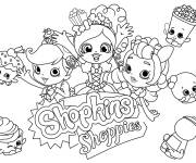 Coloriage Personnages mignons de Shopkins pour enfants