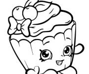Coloriage Petit g&acirc;teau mignon de Shopkins