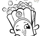 Coloriage Pop corn clin d'&oelig;il de Shopkins