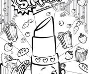 Coloriage Rouge &agrave; l&egrave;vre Lippy Lips de Shopkins
