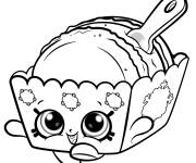 Coloriage et dessins gratuit Shopkin Melty Macaron kawaii à imprimer