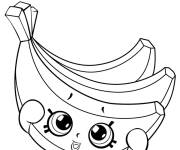 Coloriage Shopkins banane fruit