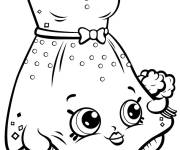 Coloriage Shopkins Belle robe de mari&eacute;e mignonne