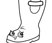 Coloriage Shopkins Bottes de pluie