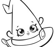 Coloriage Shopkins chapeau de sorci&egrave;re pour Halloween