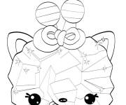 Coloriage Shopkins chat &agrave; motifs