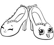 Coloriage Shopkins Chaussures pour princesses
