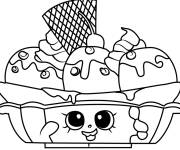 Coloriage Shopkins et le panier de cr&egrave;me glac&eacute;e