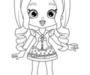 Coloriage Shopkins fille Chelsea Cheeseburger