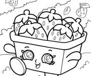 Coloriage Shopkins Fraises dans le champs