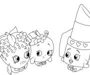 Coloriage Shopkins fruits mignons et rouge &agrave; levre