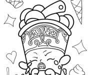 Coloriage Shopkins glace cr&eacute;m&eacute; Dream en pleurant