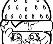 Coloriage Shopkins hamburger vectoriel
