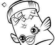 Coloriage Shopkins Jake Petkins Flocons de poisson saison 4