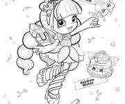 Coloriage Shopkins Kate arc-en-ciel
