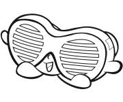 Coloriage Shopkins lunettes de f&ecirc;te