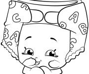 Coloriage Shopkins Nappy Dee saison deux