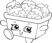 Coloriage Shopkins panier de fraises