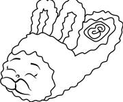 Coloriage Shopkins Pantoufles Bun Bun