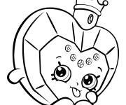 Coloriage Shopkins Parfum de princesse en forme d'un coeur