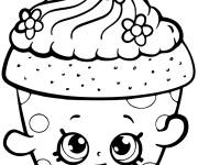 Coloriage shopkins petit g&acirc;teau Petal