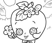 Coloriage Shopkins Pomme Blossom kawaii
