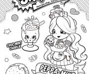 Coloriage Shopkins poup&eacute;e Peppa Mint