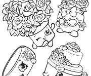 Coloriage Shopkins pour la f&ecirc;te de mariage