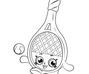 Coloriage Shopkins raquette de badminton