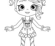 Coloriage Shopkins Rosie Bloom pour filles