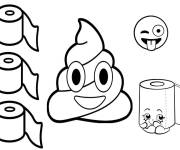 Coloriage Shopkins rouleau de papier toilette en noir et blanc