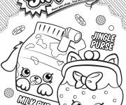 Coloriage Shopkins sac &agrave; main Jingle et Milk Bud
