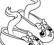 Coloriage Shopkins Teeni ballerines