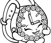 Coloriage Shopkins Ticky Tock montre saison 3