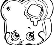 Coloriage Shopkins Toastie Pain saison 3