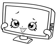Coloriage Shopkins TV &agrave; colorier