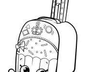 Coloriage Shopkins Valise de voyage