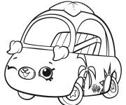 Coloriage Shopkins voiture cligne l'oeil