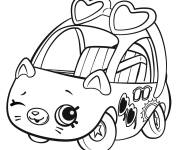 Coloriage Shopkins voiture magique Sunny Sedan