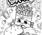 Coloriage Shopkins Wise Fry et Cheddar de saison 1