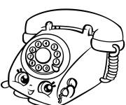 Coloriage T&eacute;l&eacute;phone Chatter Rotary Shopkins saison 3