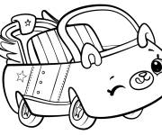 Coloriage Voiture mignon Shopkins cutie en ligne