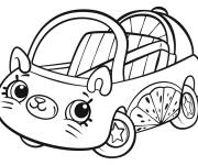 Coloriage Voiture mignonne de Shopkins Shoppies